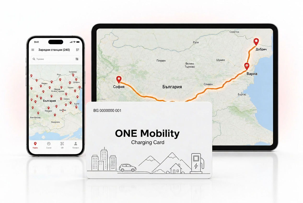 ONE Mobility Charging Card — стандартен дизайн